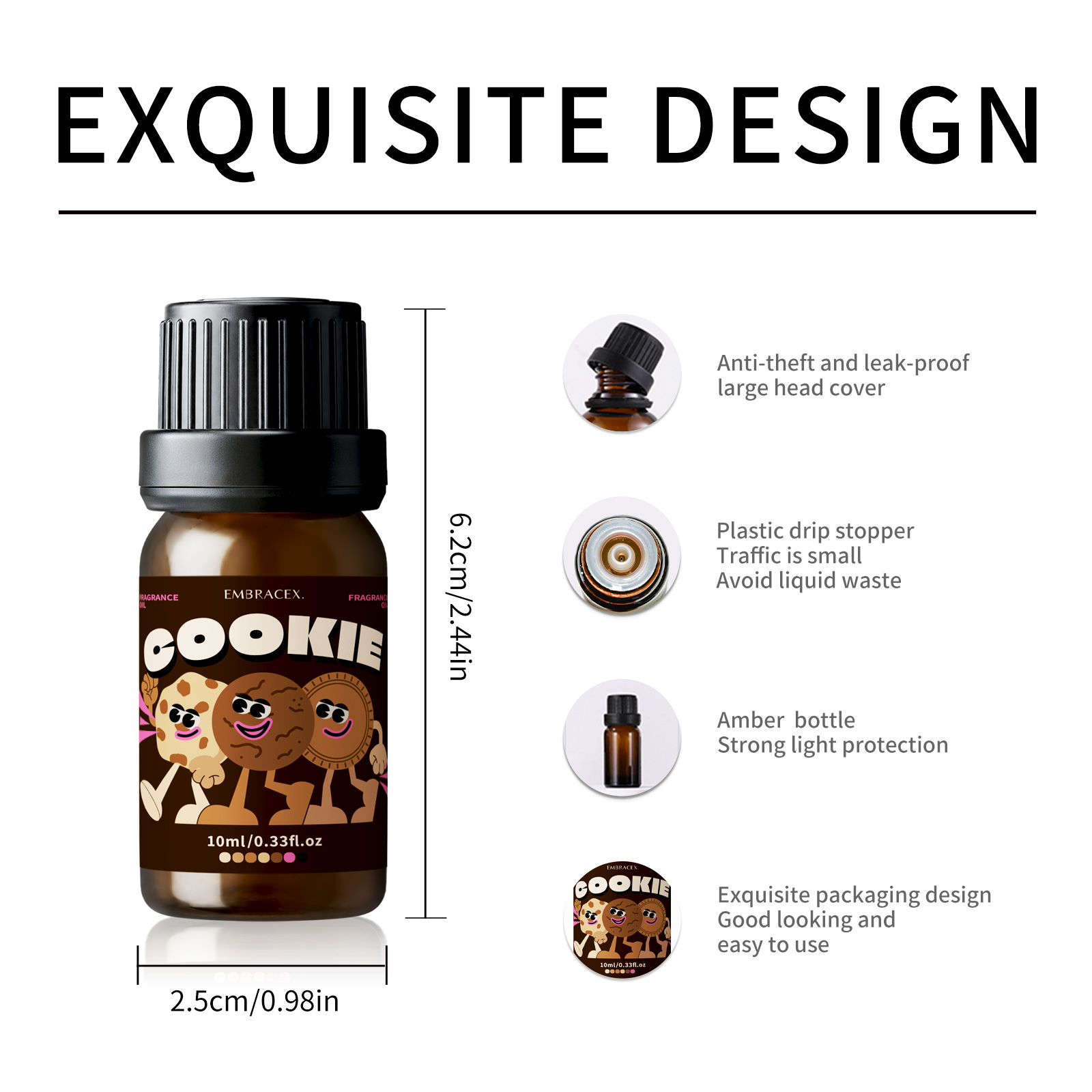 10ml クッキー型フレグランスオイル リードディフューザー - Home Fragrance Gift のレビューと価格